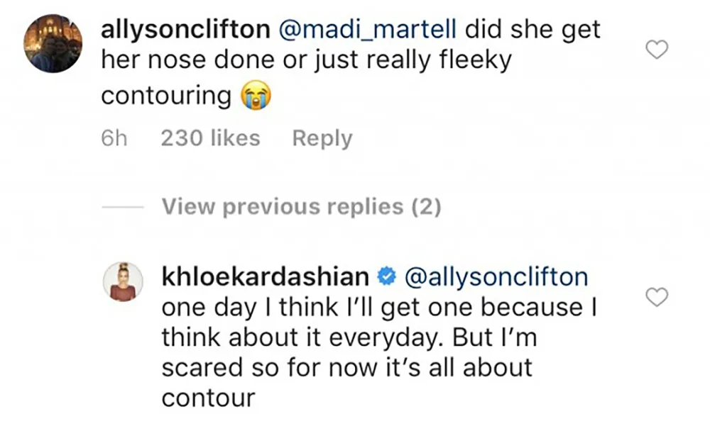 Khloe Kardashian, Nose Job, Contouring, Instagram