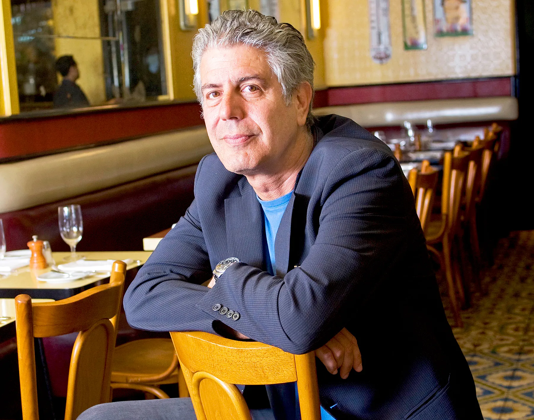 Anthony Bourdain at Cafe D'Alsace