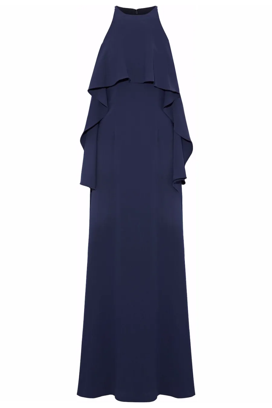 MIKAEL AGHAL Cold Shoulder Draped Cady Gown