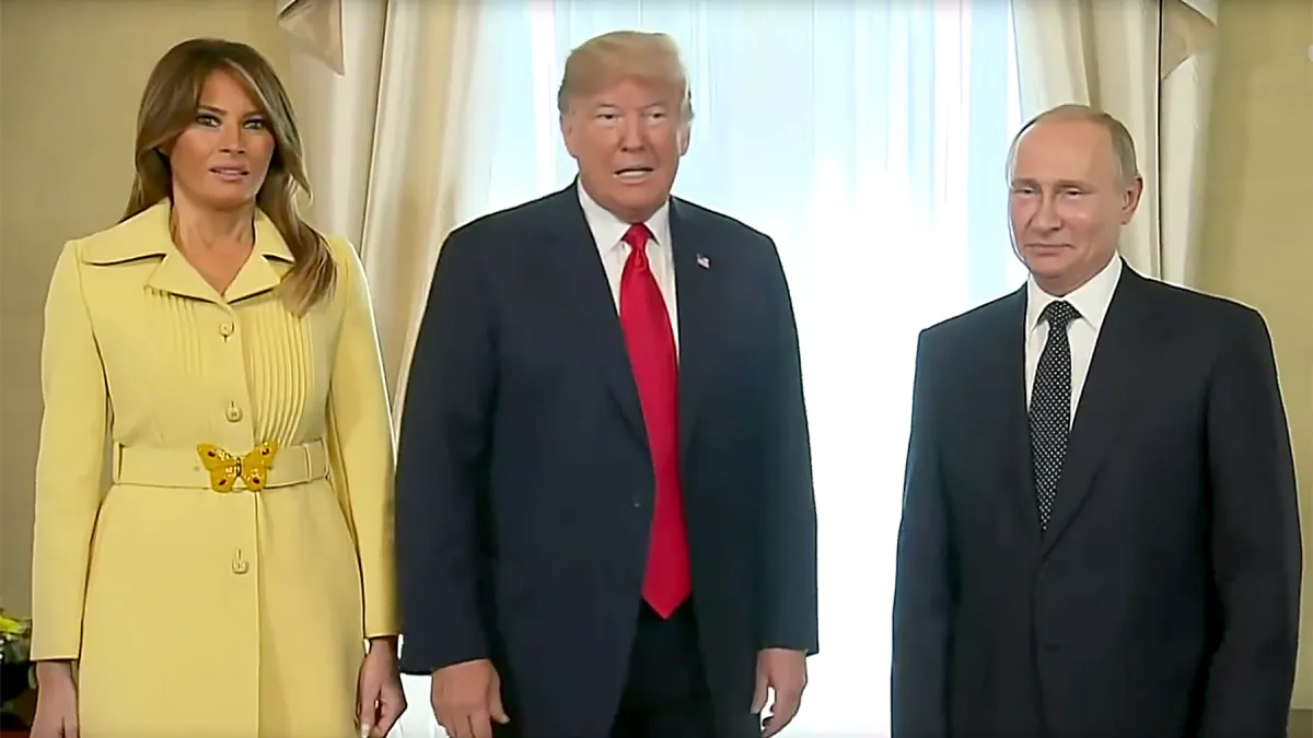 Melania Trump, Donald Trump, and Vladimir Putin