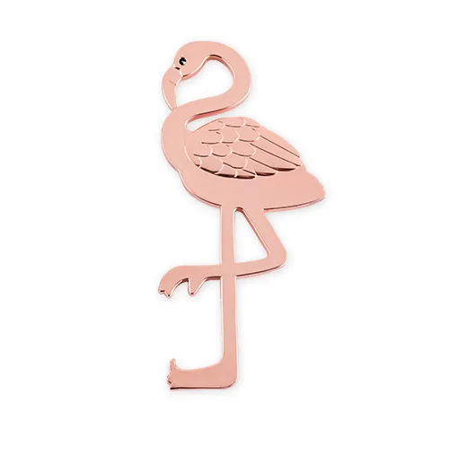 flamingo rose gold bottle opener