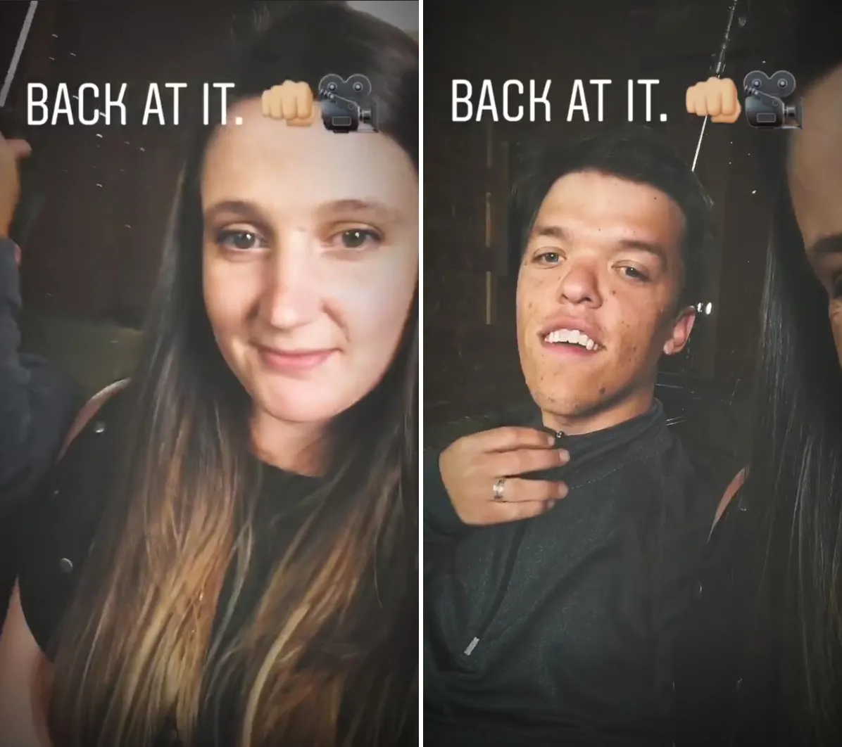 Tori and Zach Roloff filming