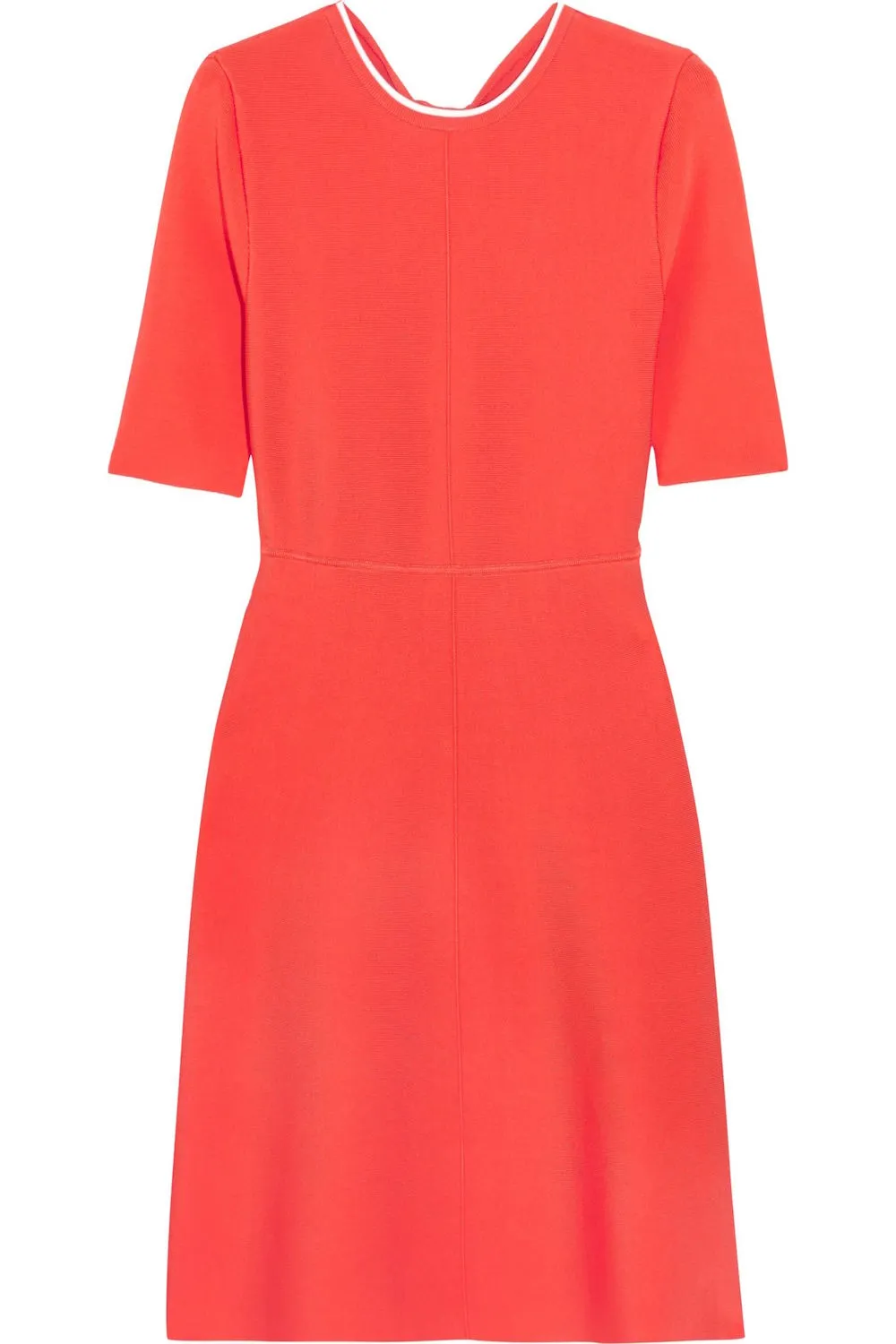 VICTORIA, VICTORIA BECKHAM Open-Back Ribbed Stretch-Jersey Dress