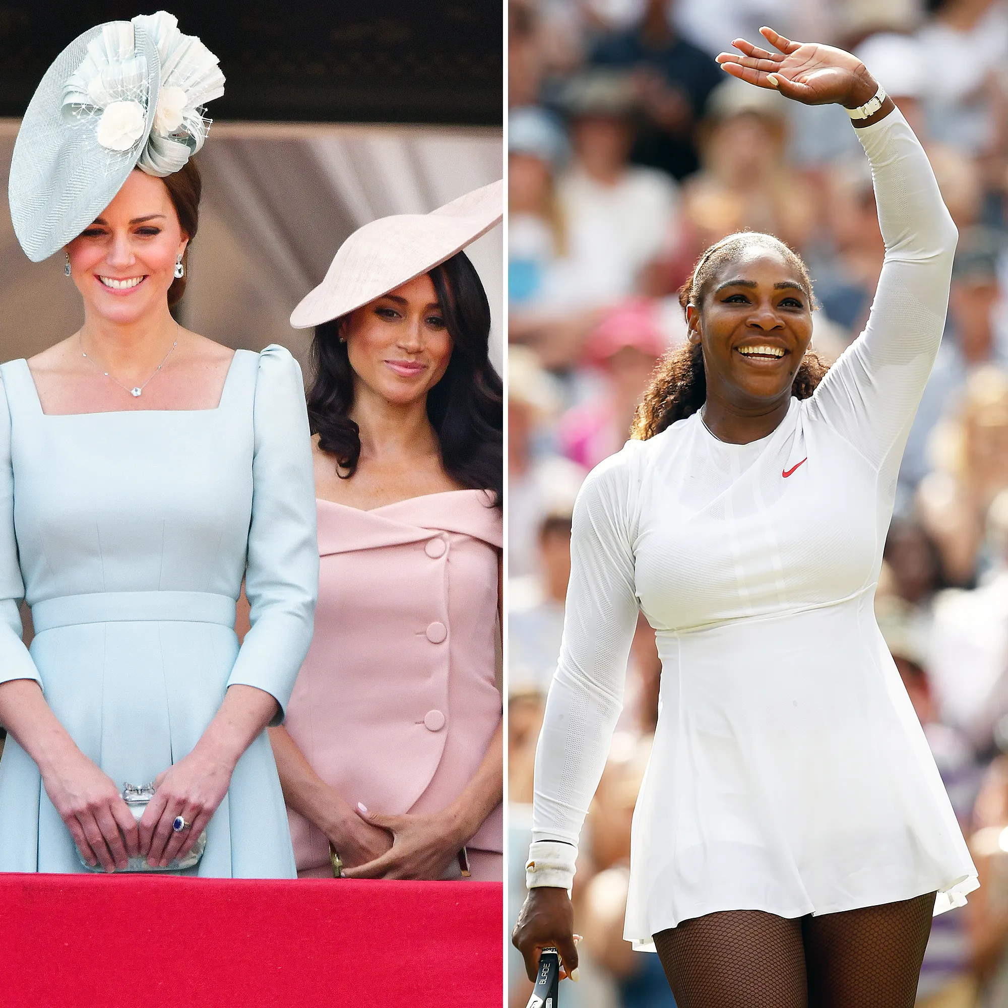 Duchess Kate Duchess Meghan Cheer On Serena Williams Wimbledon