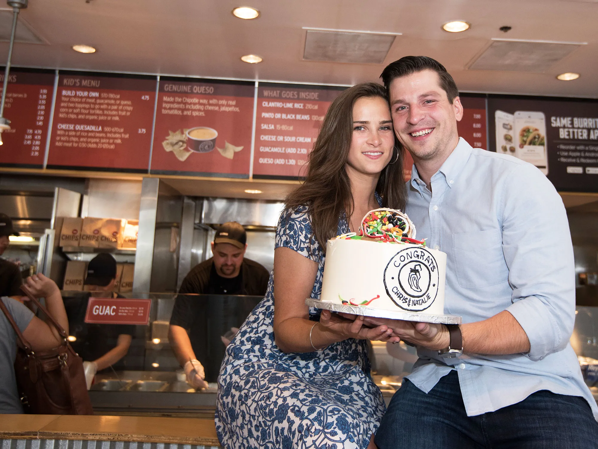 High School Sweethearts get engaged at Chipotle