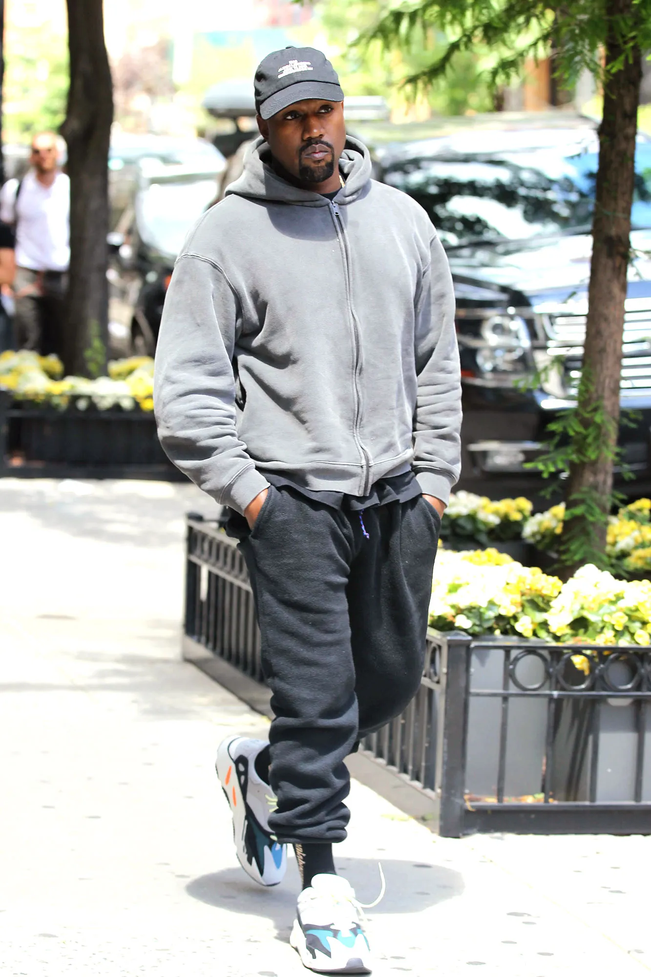 Kanye West hospitalized flu