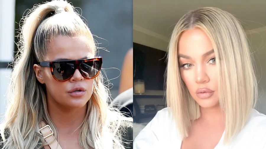 Khloe Kardashian hair transformation