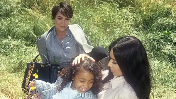 kim Kardashian, North West and Kris Jenner