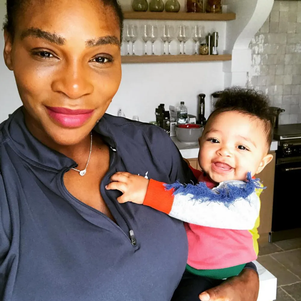 Serena Williams and Alexis Olympia Ohanian