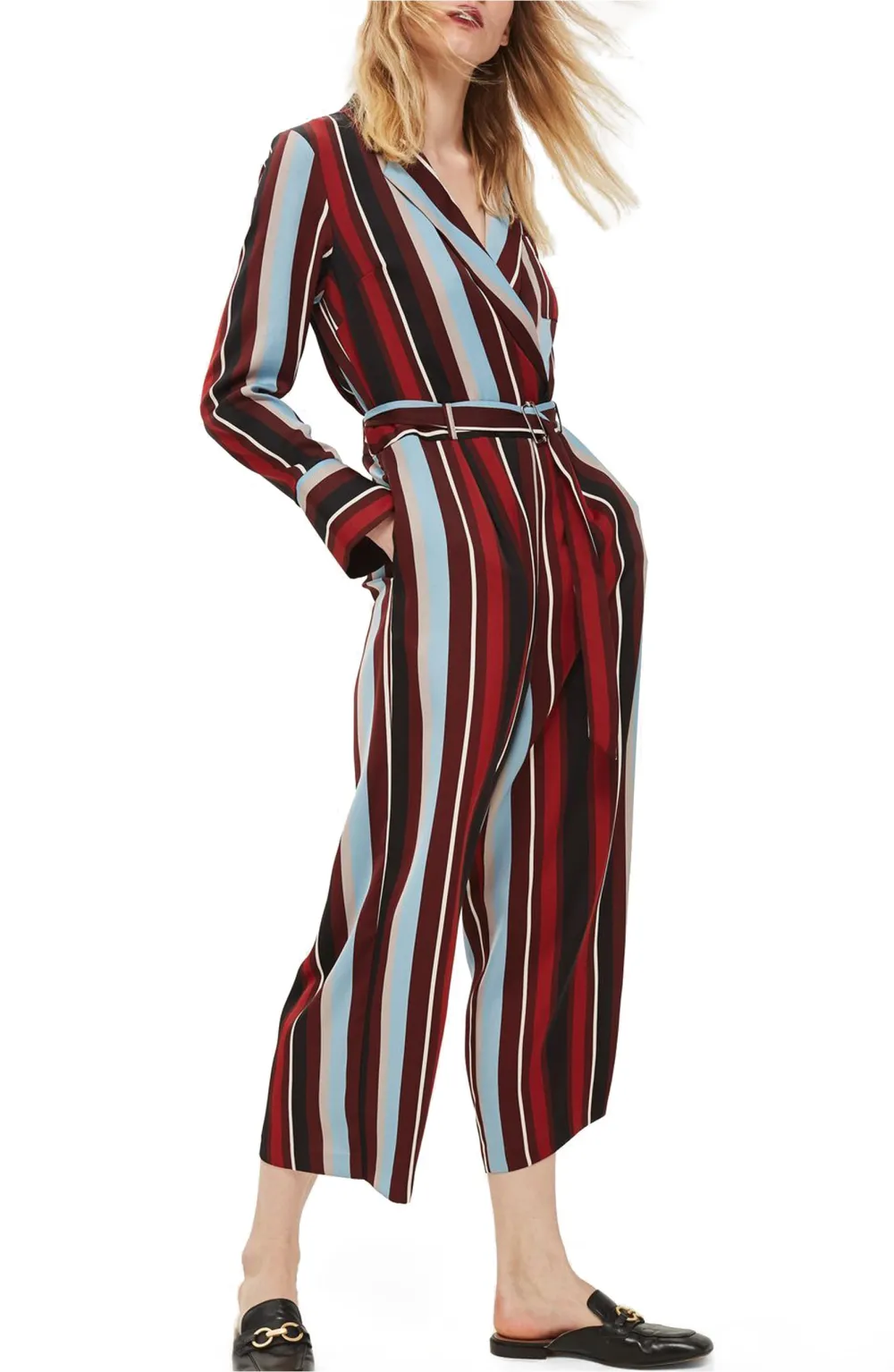 topshop stripe jumpsuit