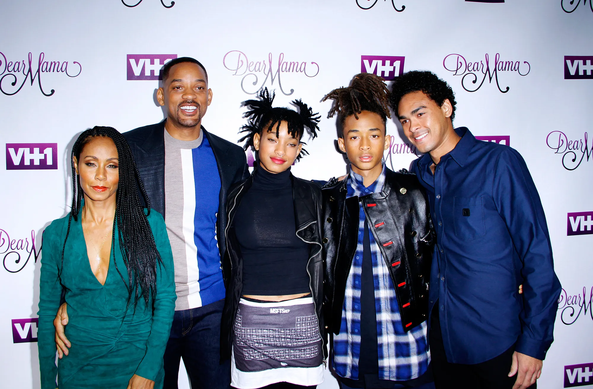 Jada Pinkett Smith, Will Smith, Willow Smith, Jaden Smith and Trey Smith