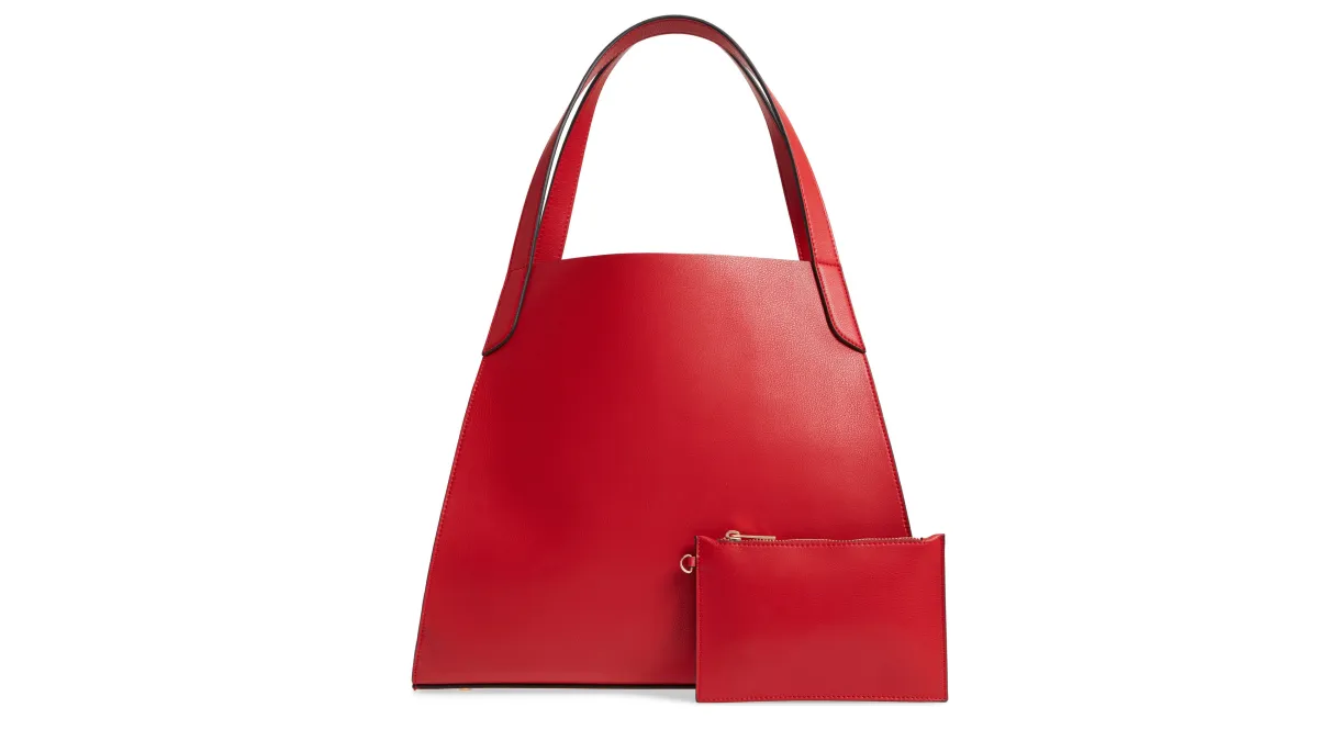 Leith Trapezoid Faux Leather Tote