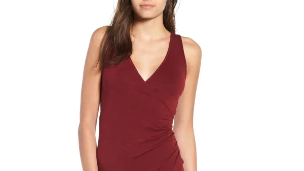 leith melange wrap dress