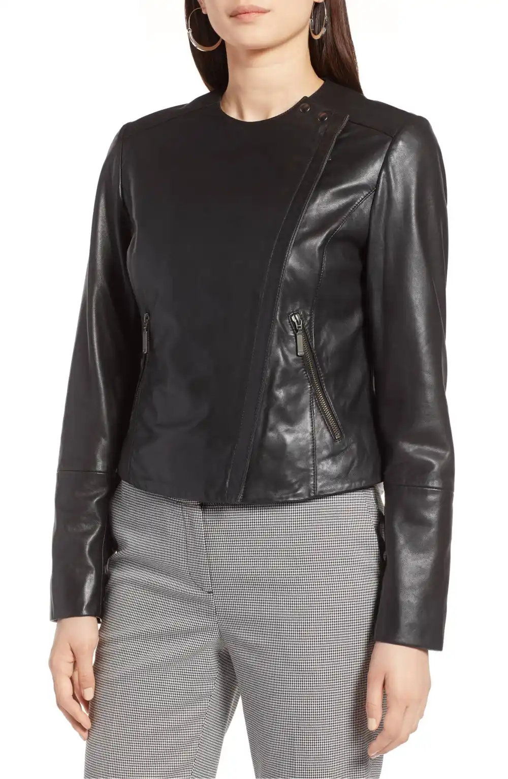 halogen leather jacket