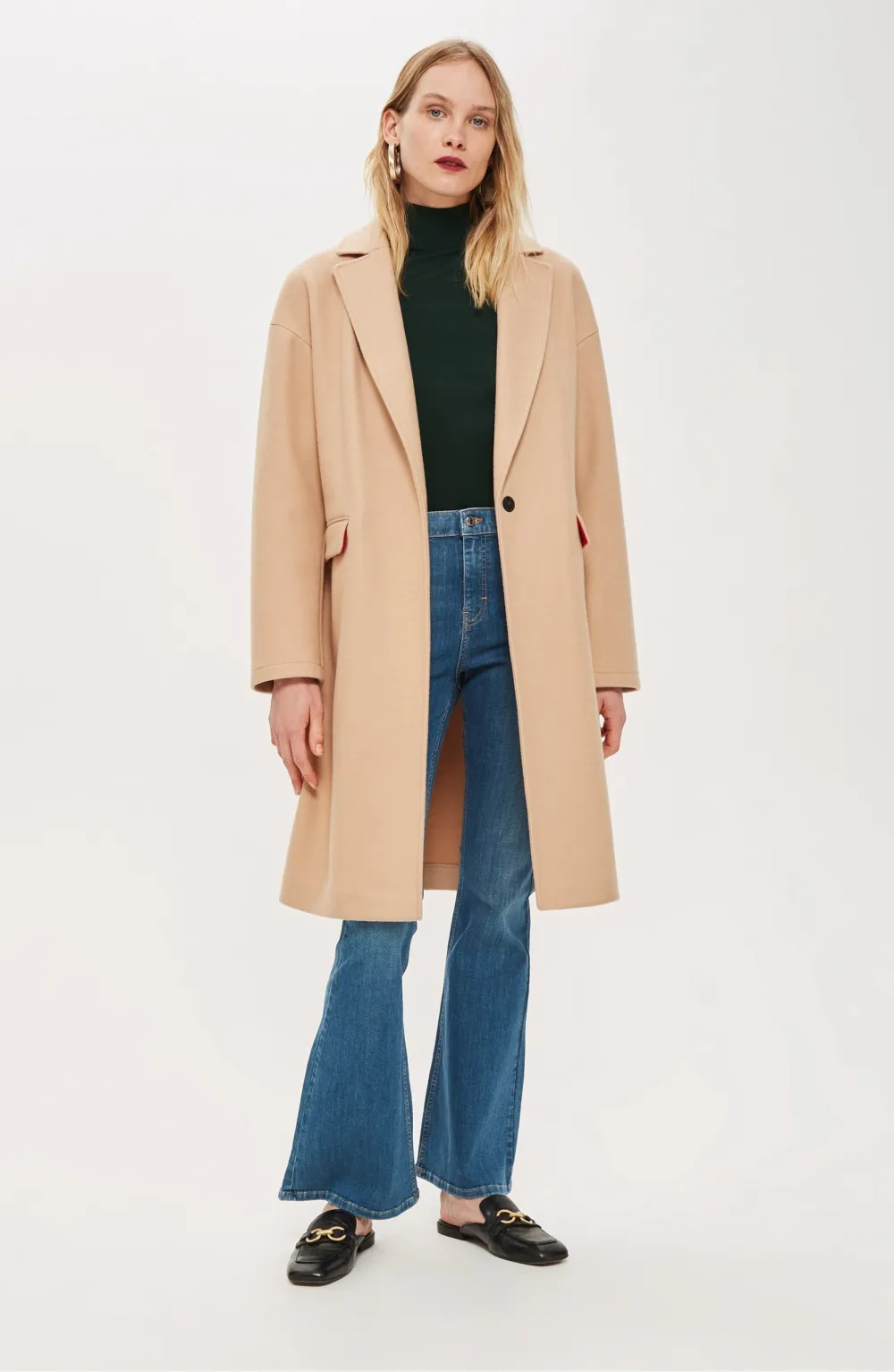 topshop midi coat