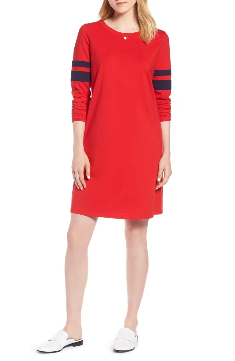 1901 Varsity Knit Shift Dress