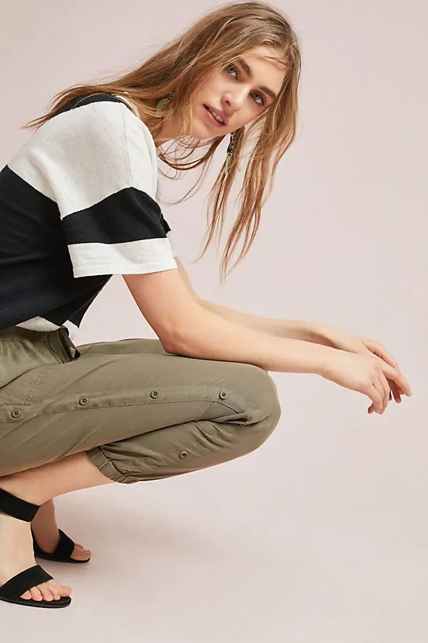 cloth and stone buttoned joggers