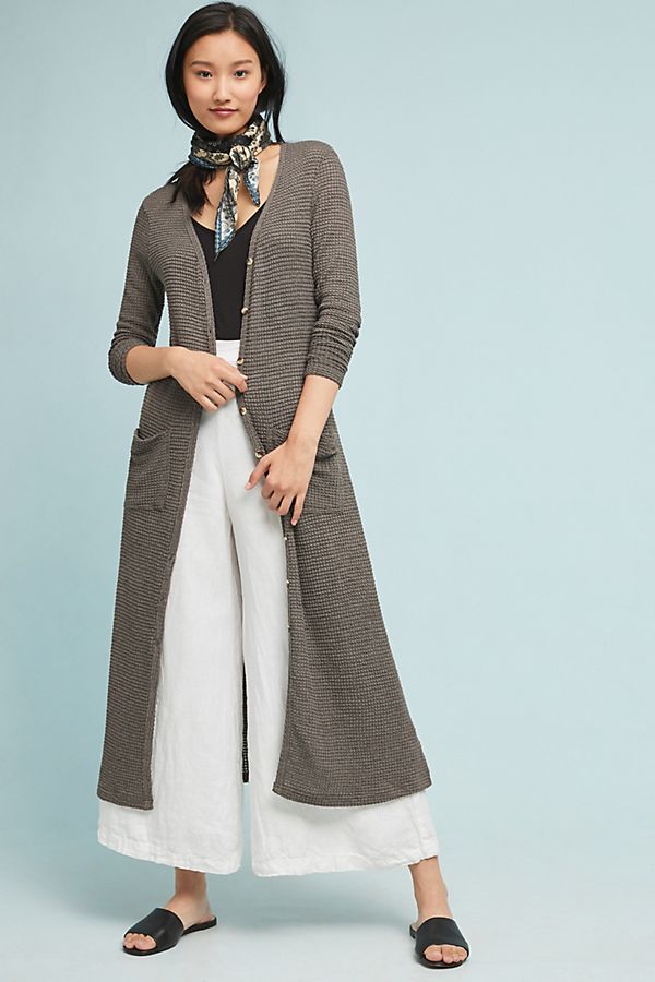 Anama Waffle-Knit Cardigan