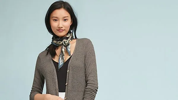 Anama Waffle-Knit Cardigan
