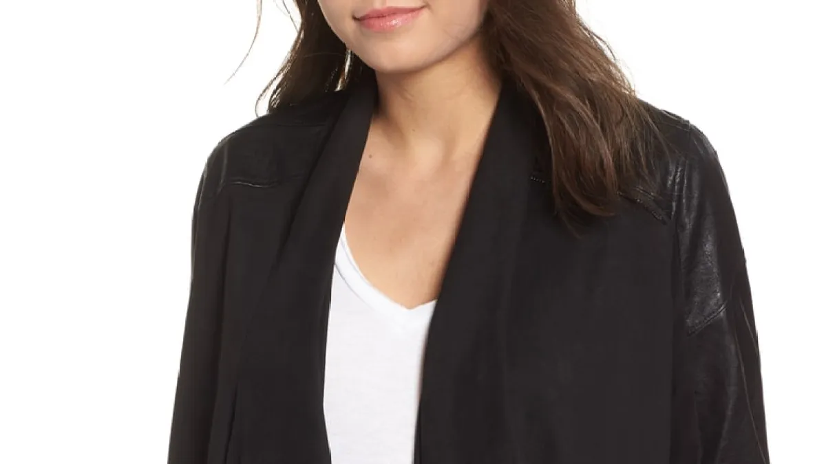 BlankNYC Drape Front Jacket