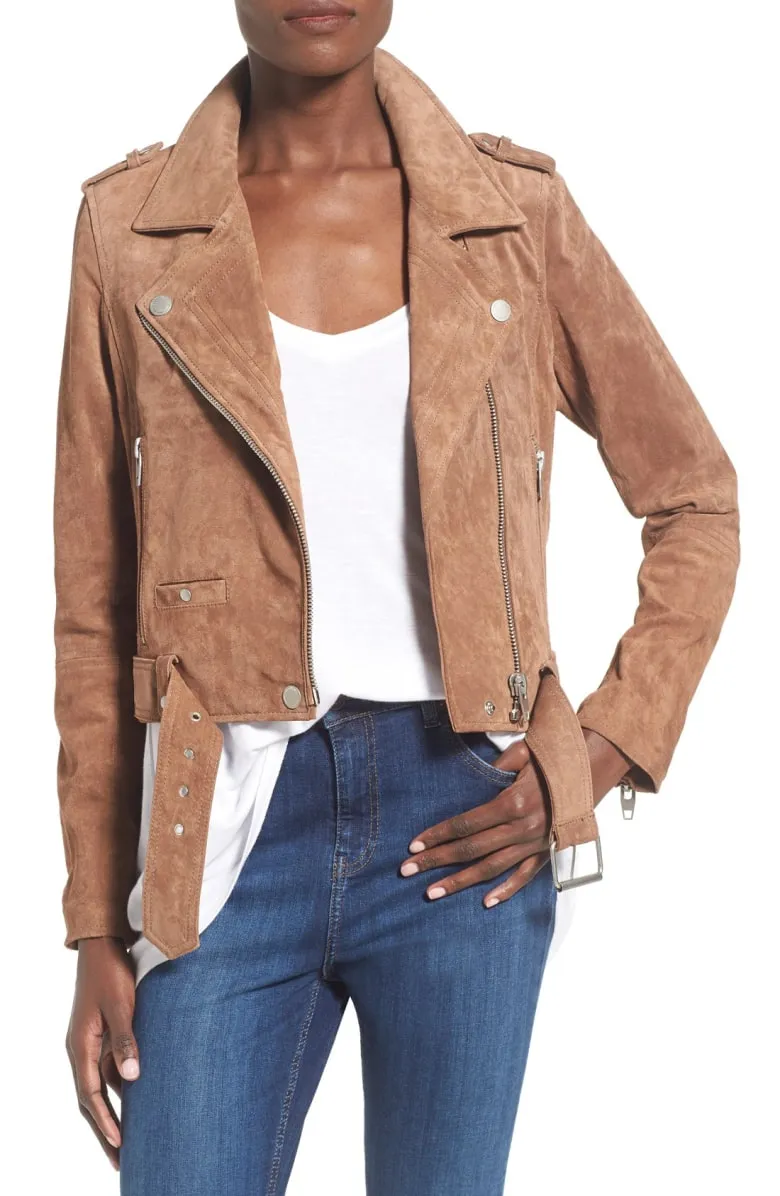 BlankNYC Morning Suede Moto Jacket