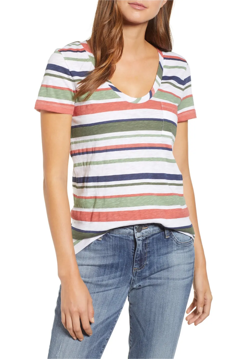 Caslon Rounded V-Neck Tee