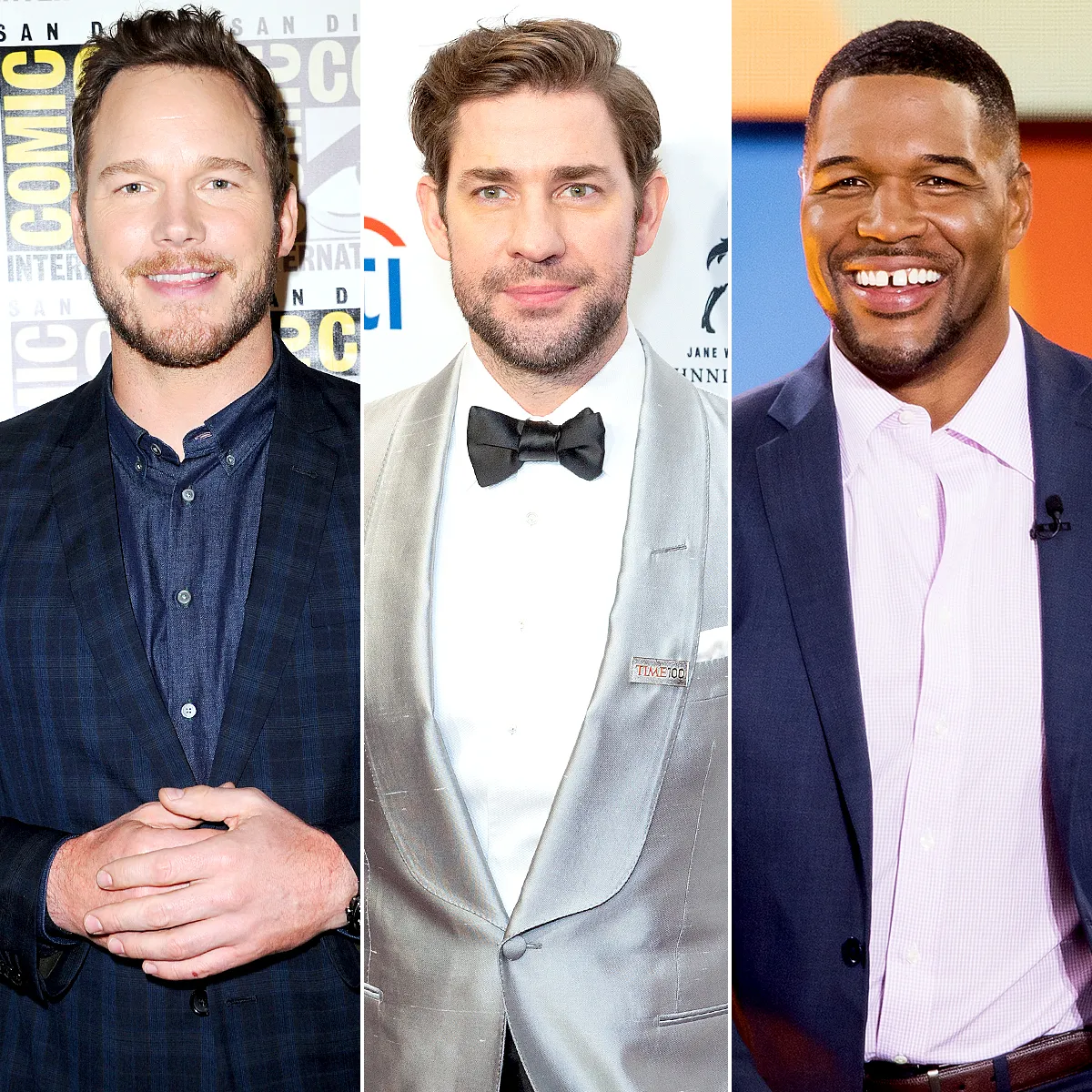 Chris-Pratt,-John-Krasinski-and-Michael-Strahan