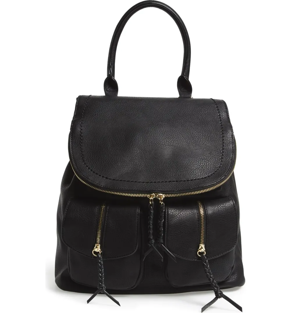 Emery Faux Leather Backpack