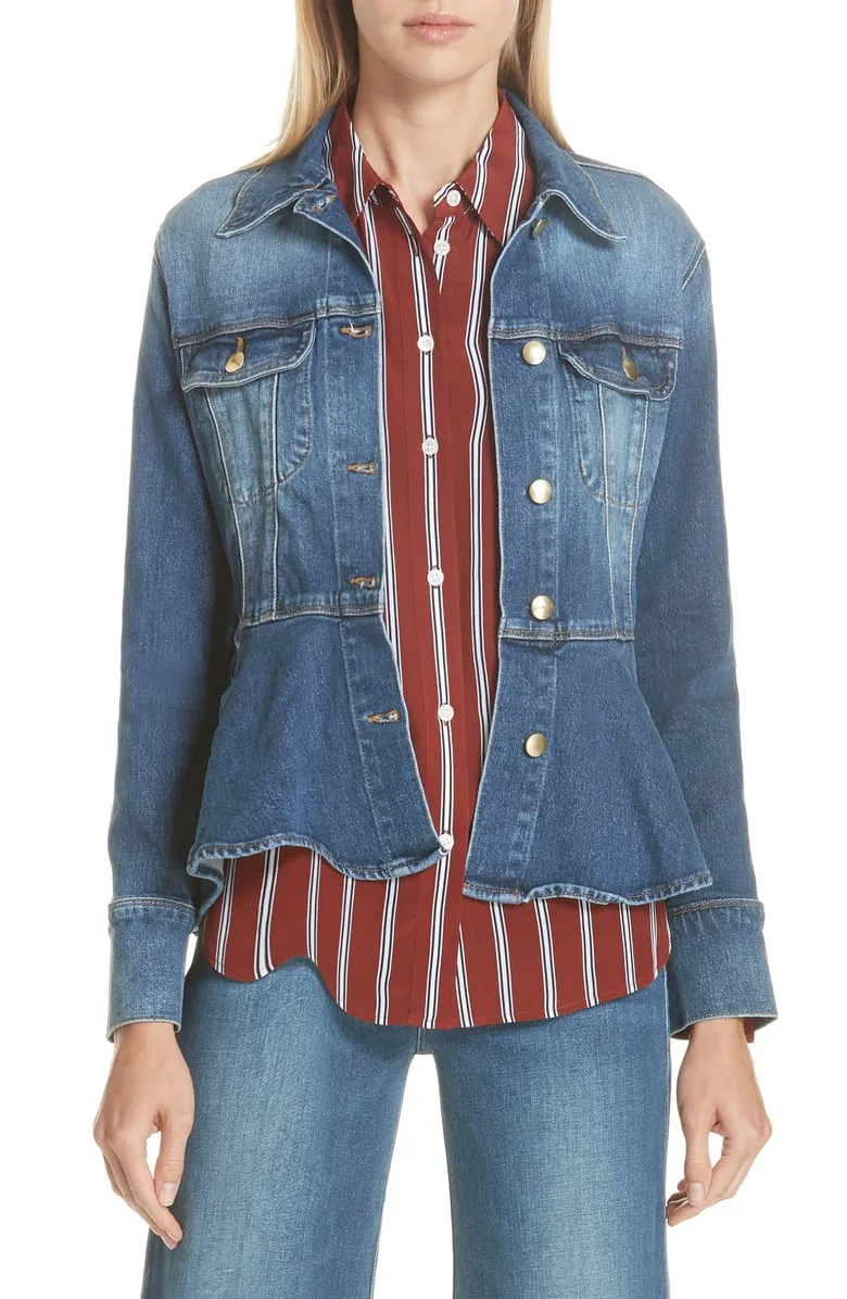 Frame Flounce Denim Jacket