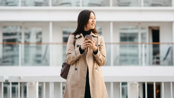 woman in trench coat