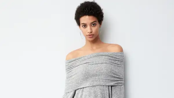 Gibson Cozy Convertible Neckline Tunic