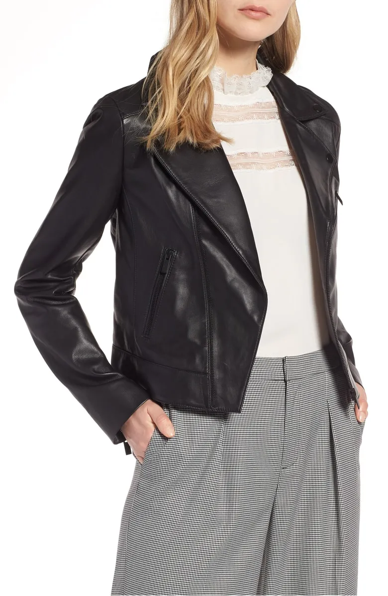 Halogen Leather Moto Jacket