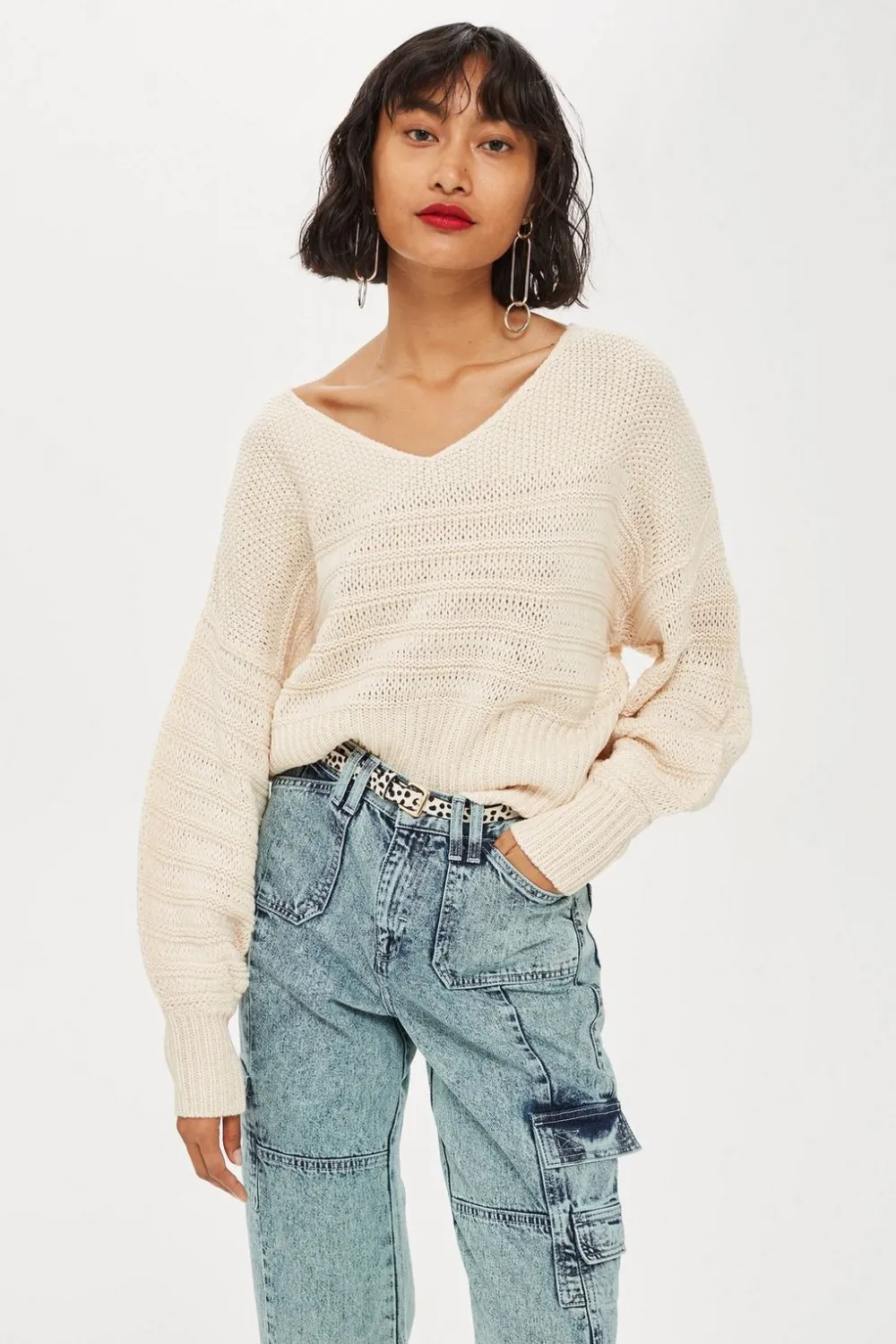 v neck sweater topshop