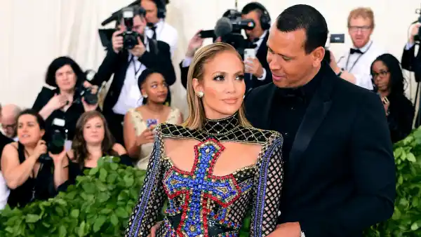 Jennifer Lopez and Alex Rodriguez at the 2018 Met Gala.