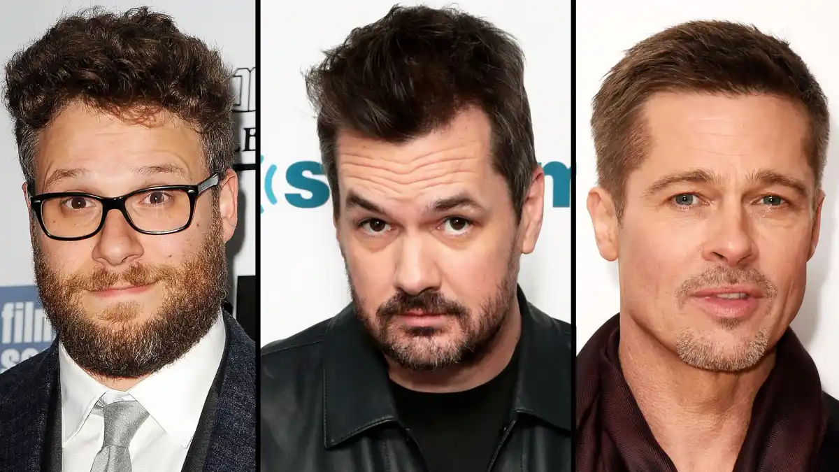 Seth Rogan, Jim Jefferies, and Brad Pitt