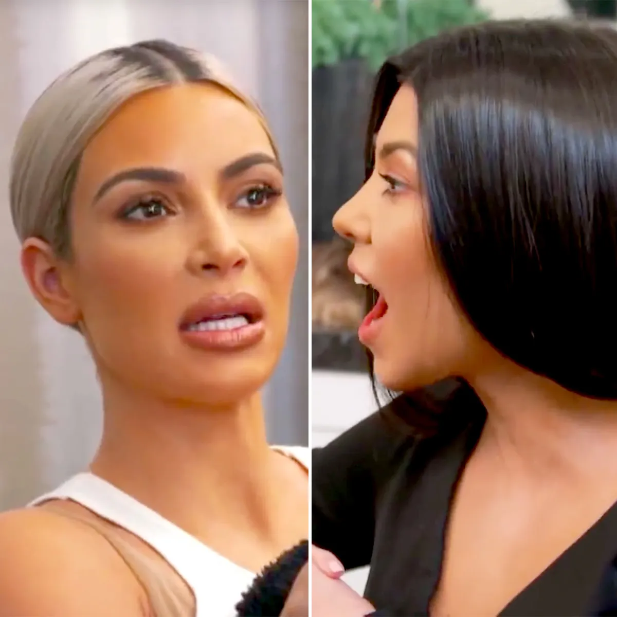 Kim Kardashian and Kourtney Kardashian