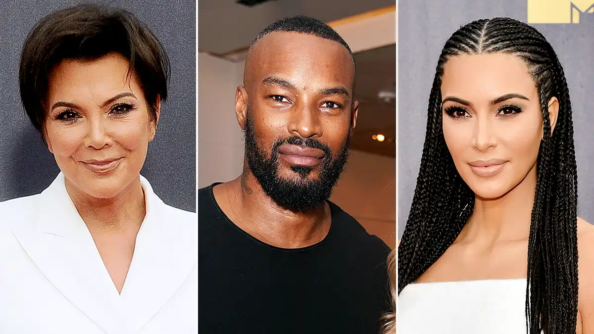 Kris Jenner, Tyson Beckford, and Kim Kardashian