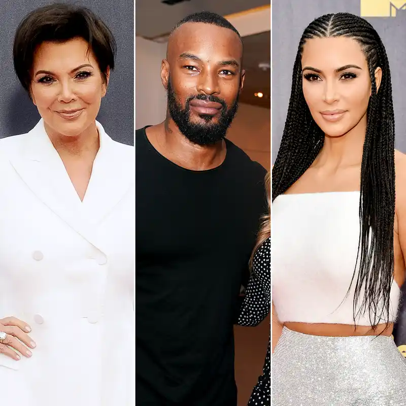 Kris Jenner, Tyson Beckford, and Kim Kardashian