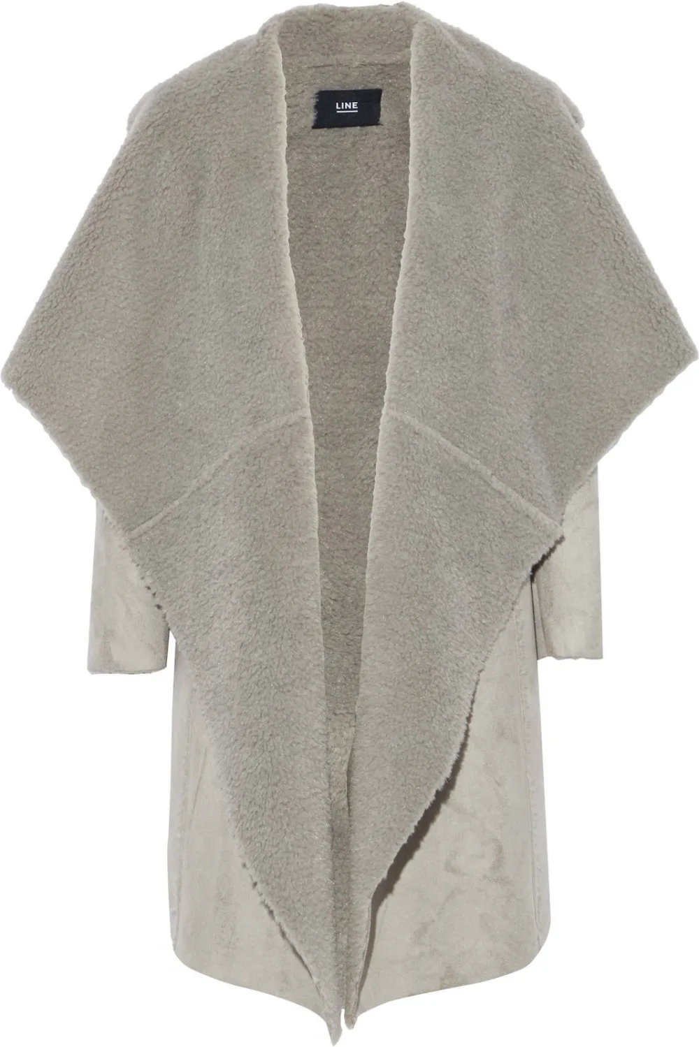 Line Faux Shearling Coat