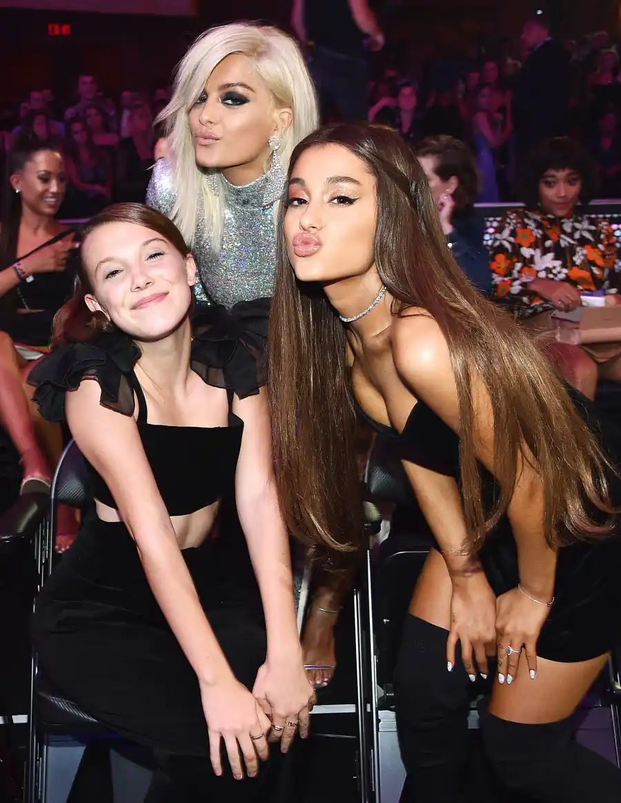 VMAs 2018 What You Didn't See Millie Bobby Brown Bebe Rexha Ariana Grande