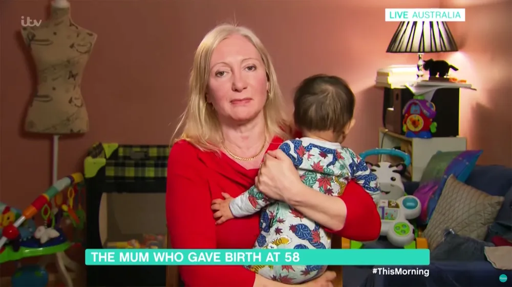 pregnant woman people enraged woman baby age 58