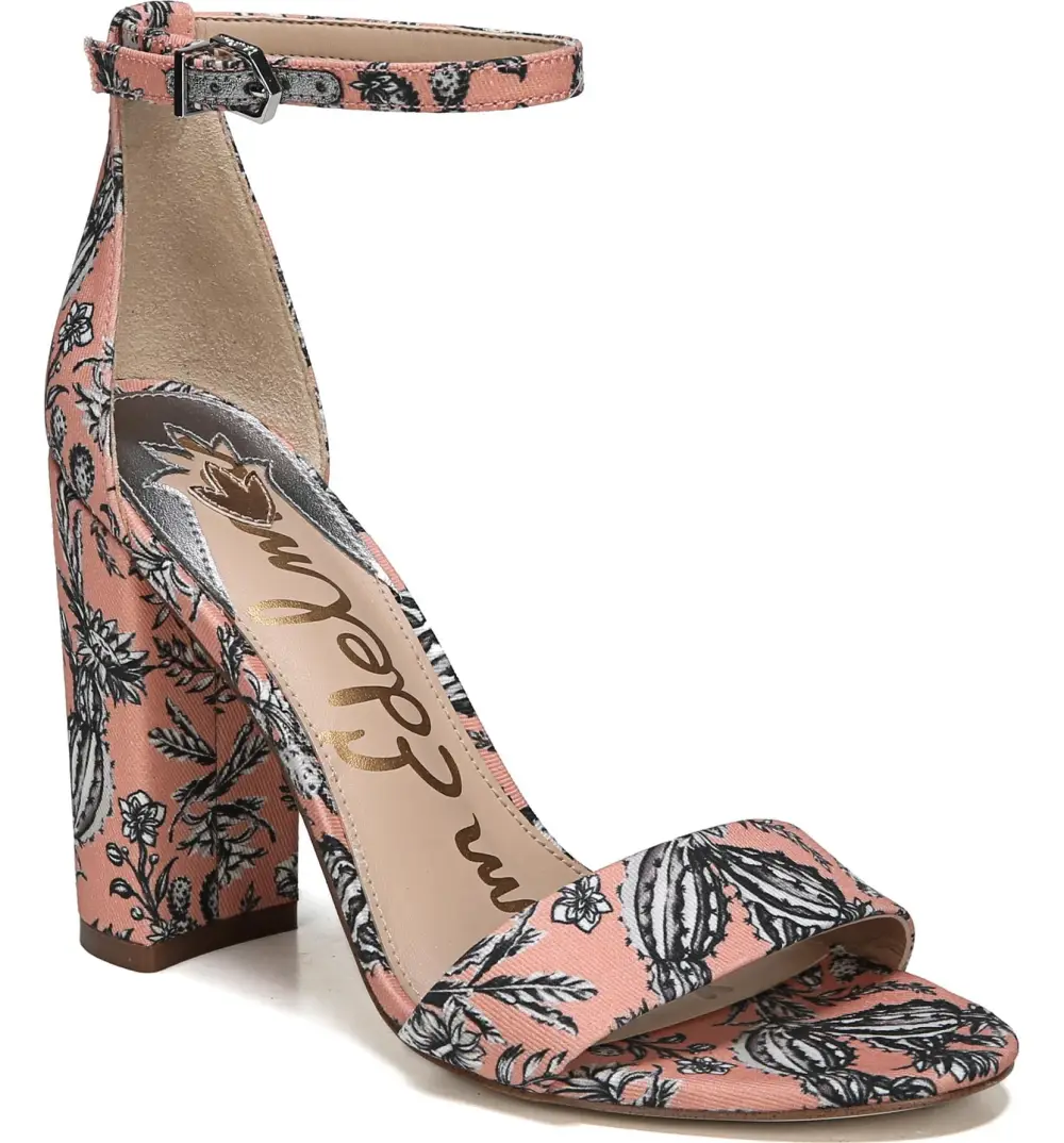 pink floral sam edelman sandal