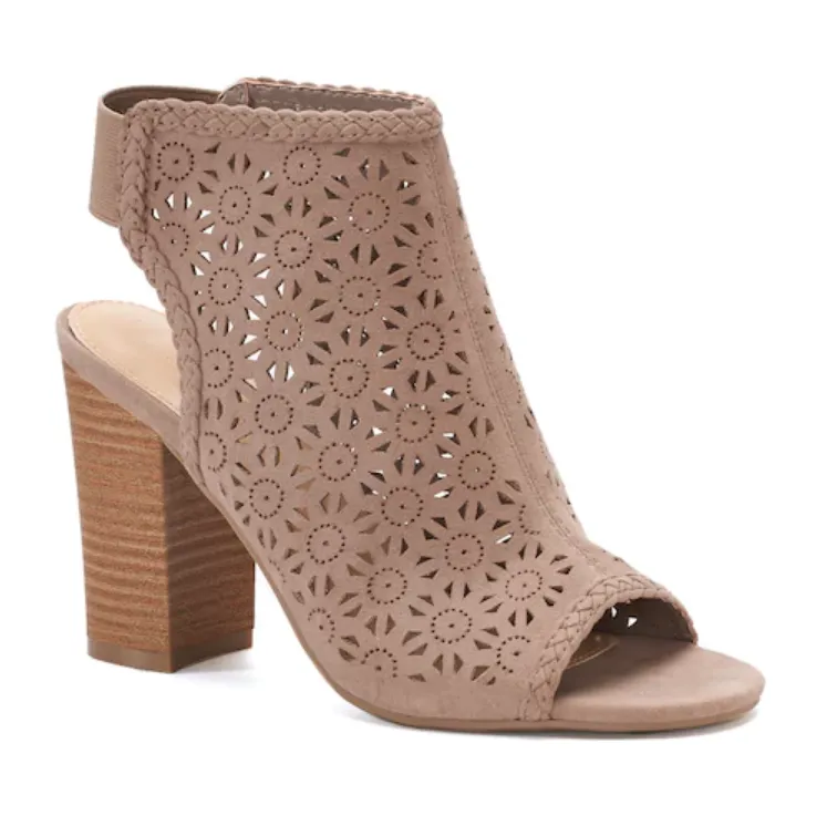 lauren conrad open toe ankle boots