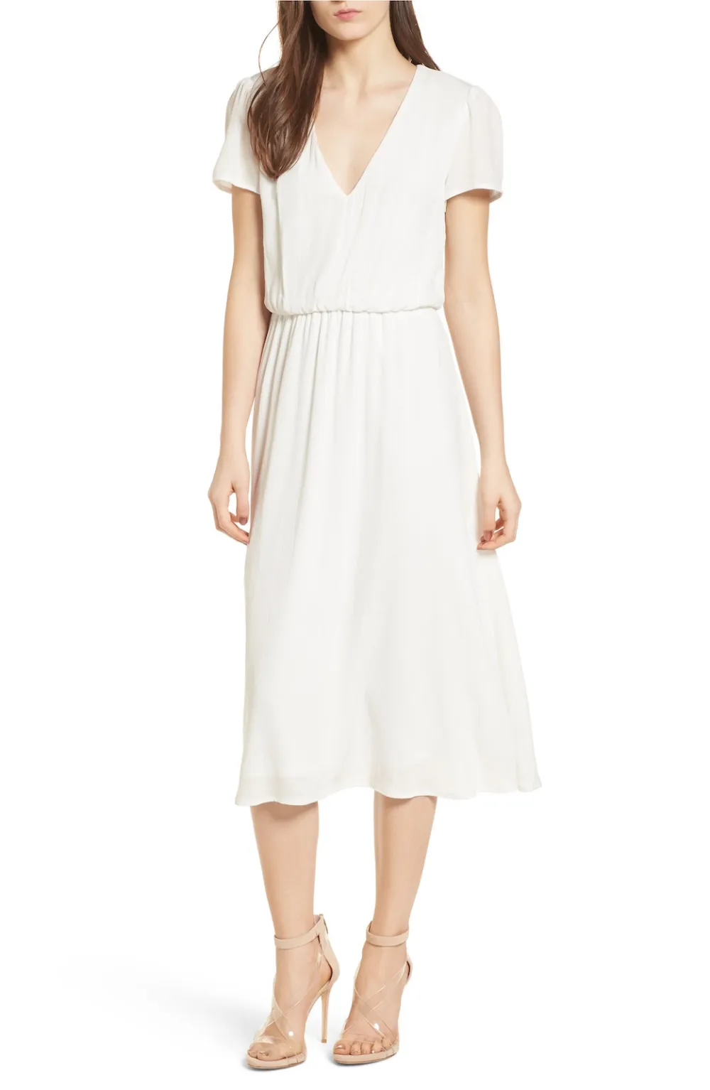 Wayf Blouson Midi Dress