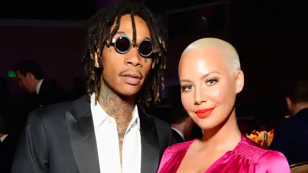 Recording artist Wiz Khalifa (L) and model-TV personality Amber Rose