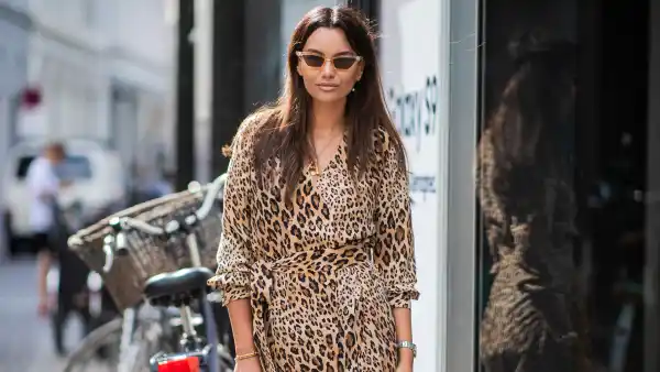 leopard print shirt dress