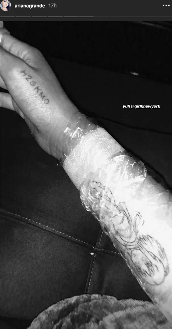 Ariana Grande's anime tattoo