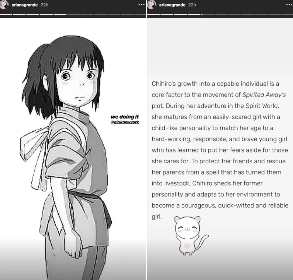 Ariana Grande's anime tattoo