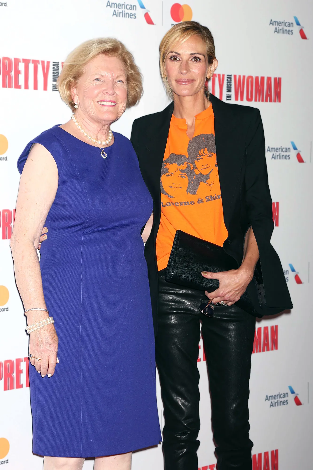Barbara Marshall and Julia Roberts attend the Garry Marshall Tribute Performance of Pretty Woman: The Musical.
