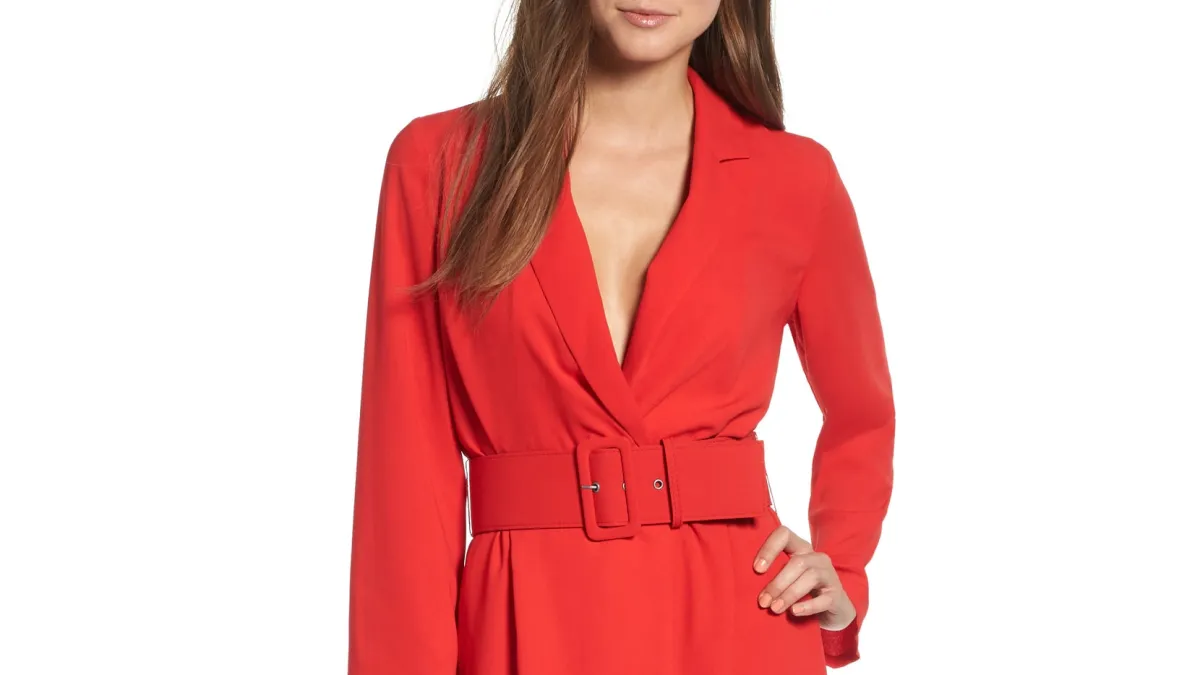 bright red short romper jumper jumpsuit